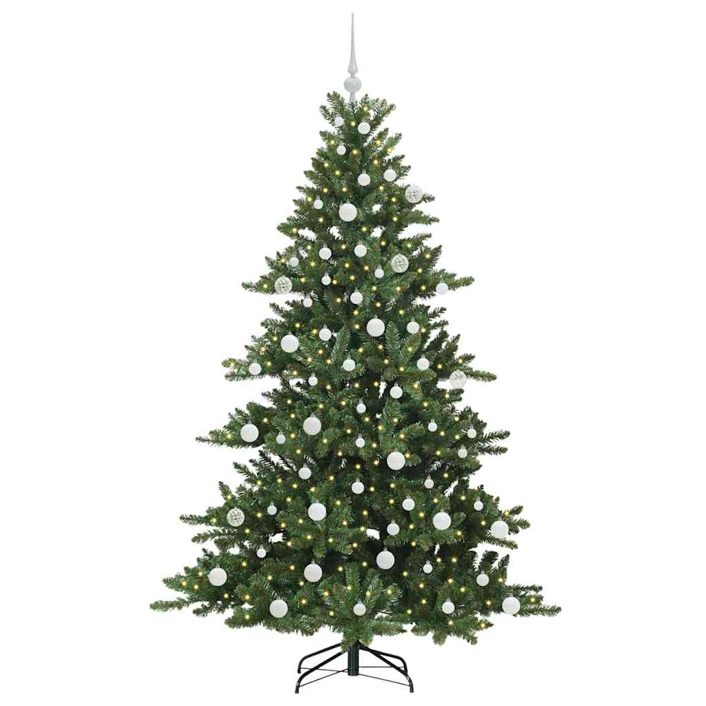 Kunstig sammensatt juletre with LEDs med stativ 180cm PVC