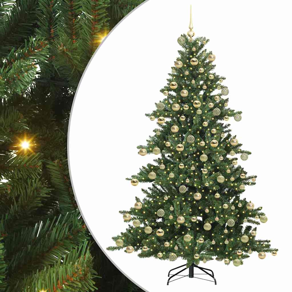 Kunstig sammensatt juletre with LEDs med stativ 180cm PVC