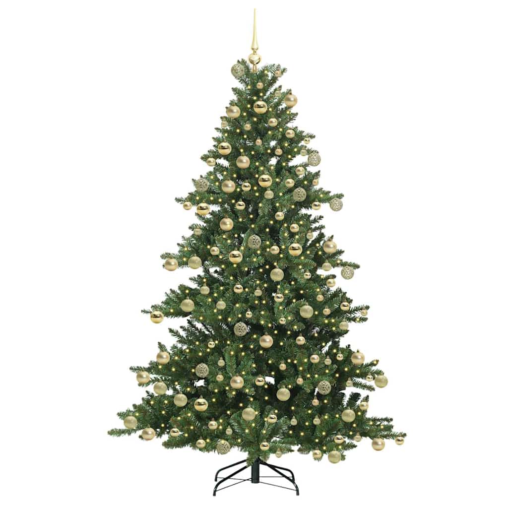 Kunstig sammensatt juletre with LEDs med stativ 180cm PVC