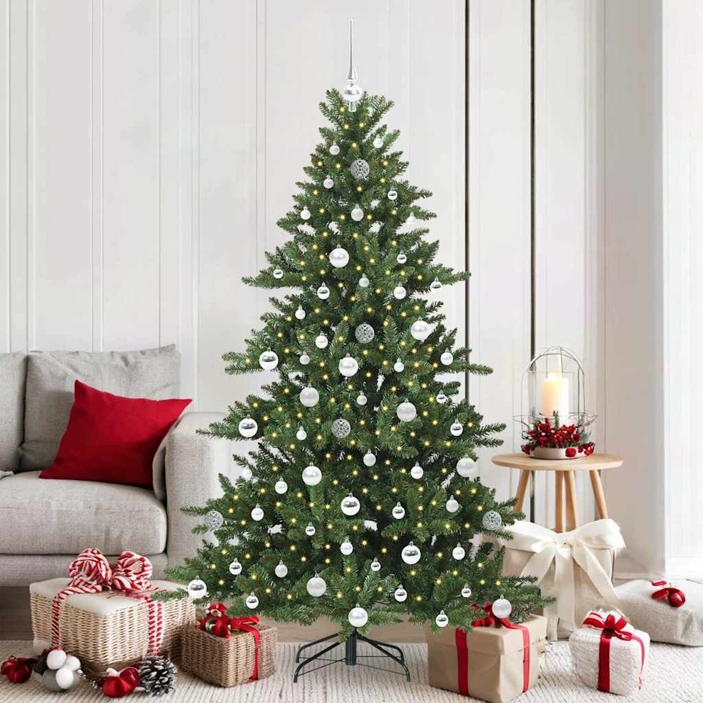 Kunstig sammensatt juletre with LEDs med stativ 180cm PVC