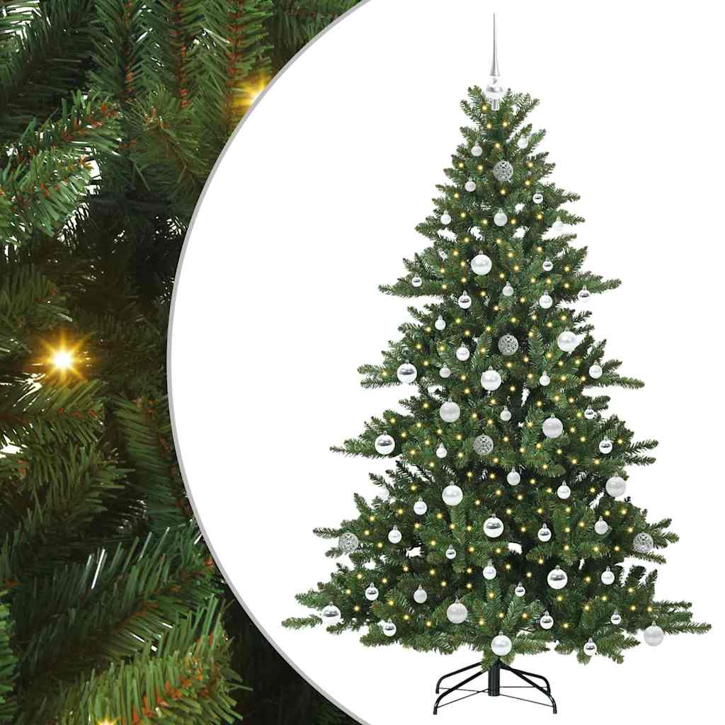 Kunstig sammensatt juletre with LEDs med stativ 180cm PVC