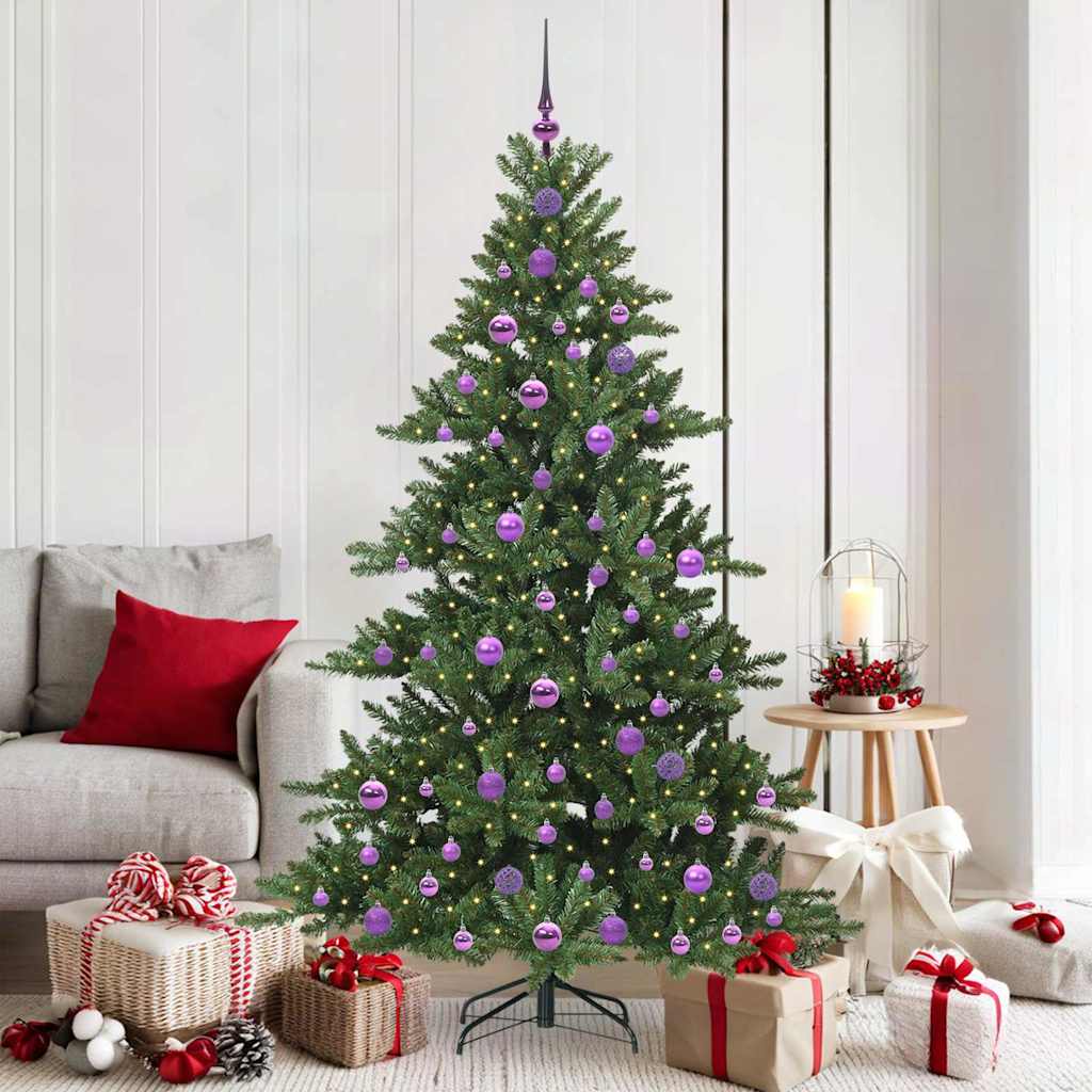 Kunstig sammensatt juletre with LEDs med stativ 180cm PVC
