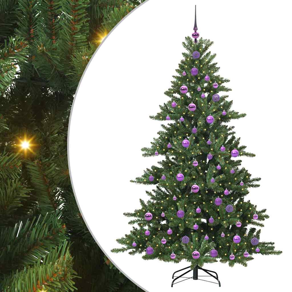Kunstig sammensatt juletre with LEDs med stativ 180cm PVC