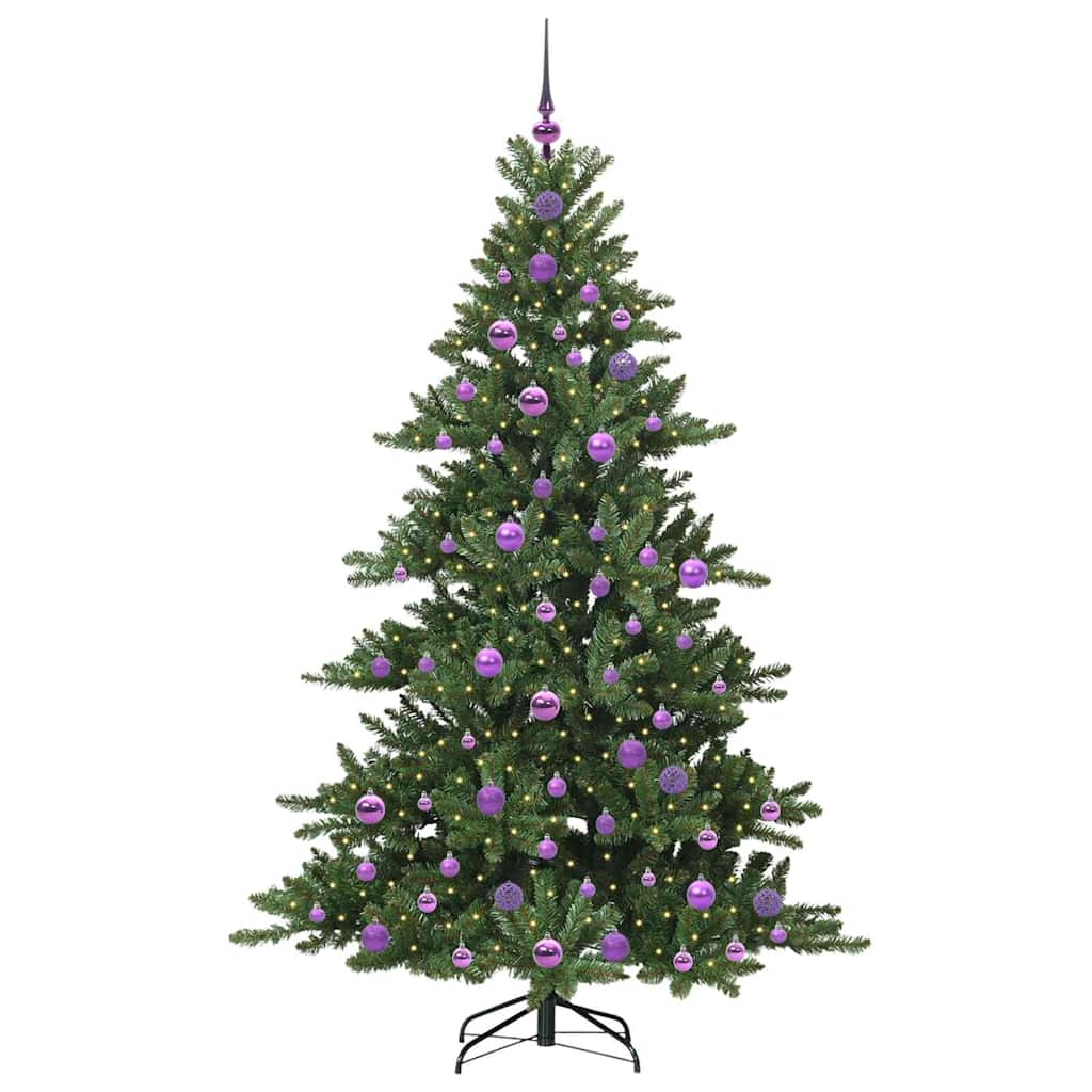 Kunstig sammensatt juletre with LEDs med stativ 180cm PVC