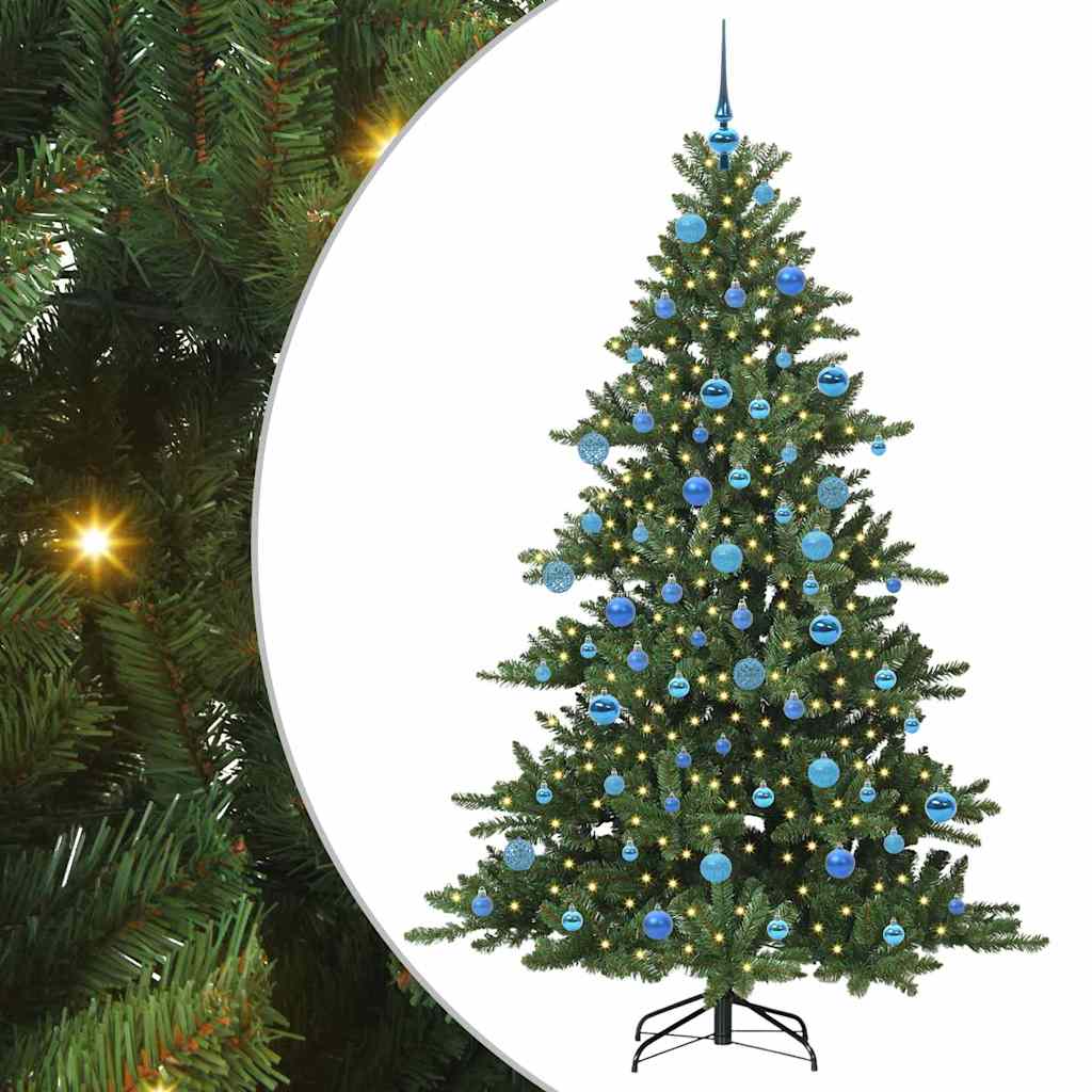 Kunstig sammensatt juletre with LEDs med stativ 180cm PVC