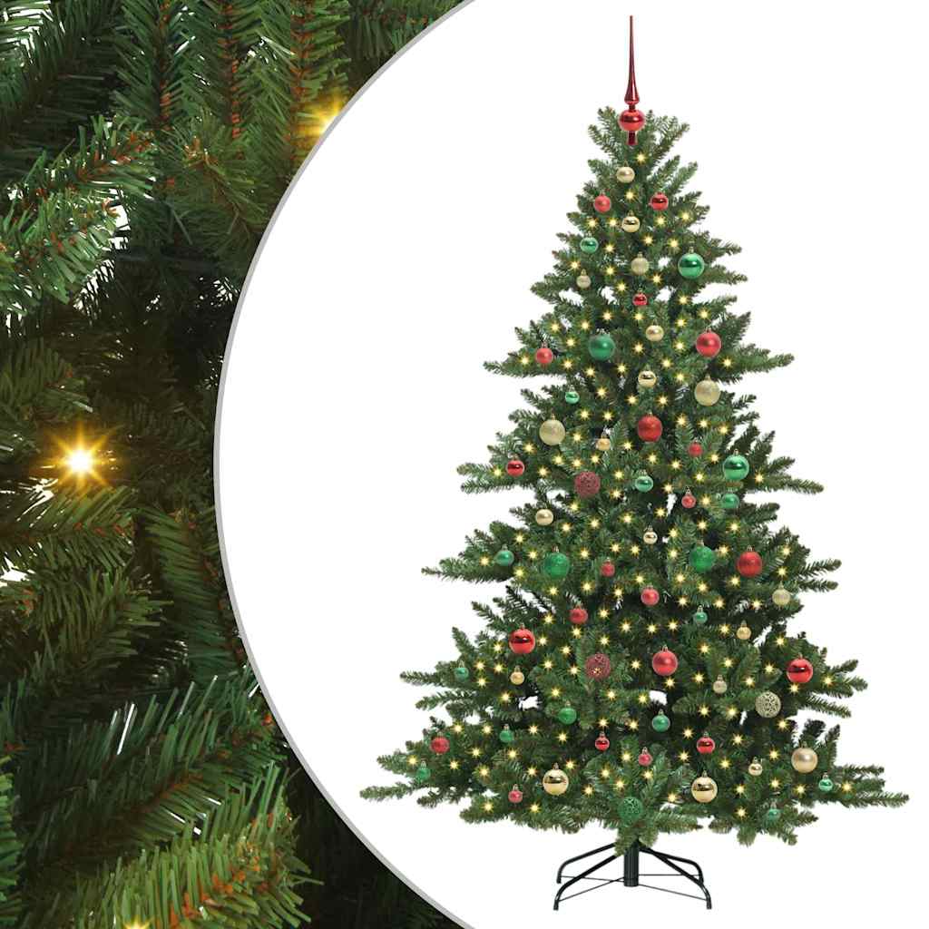 Kunstig sammensatt juletre with LEDs med stativ 180cm PVC