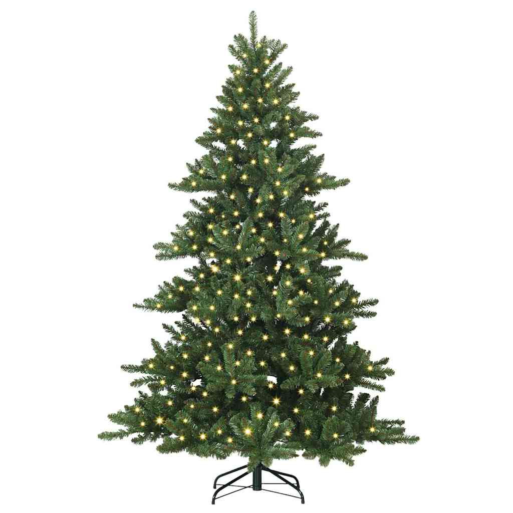 Kunstig sammensatt juletre med 300 LED-er grønn 210 cm PVC