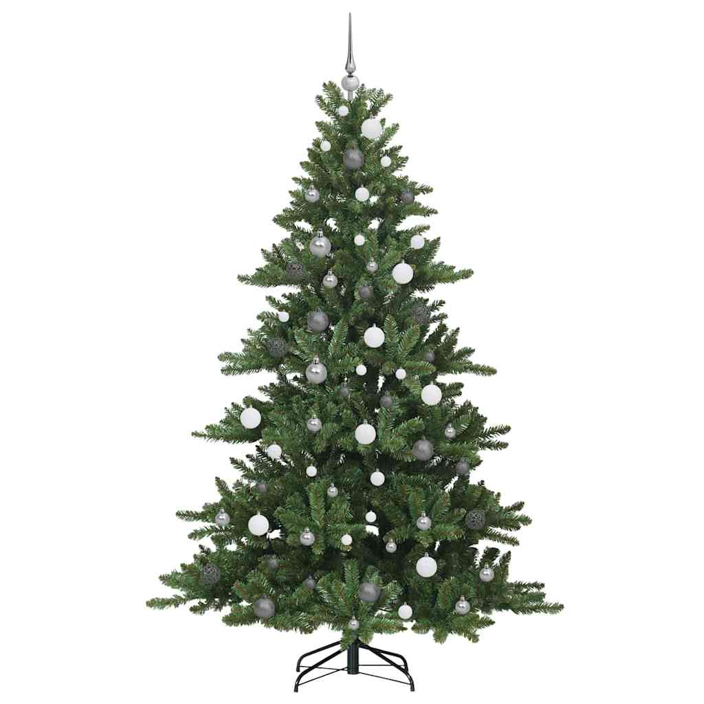 Kunstig sammensatt juletre med 300 LED-er grønn 210 cm PVC