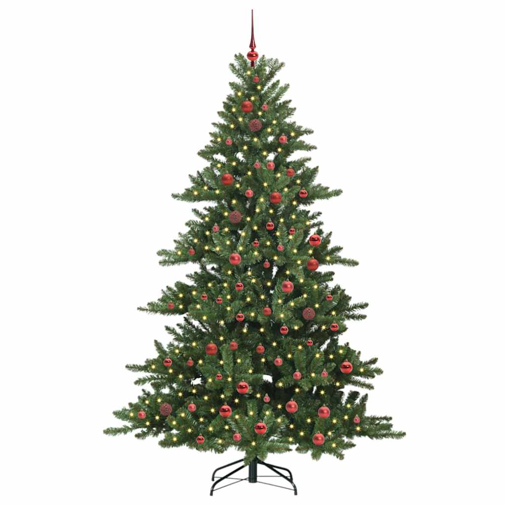 Kunstig sammensatt juletre with LEDs med stativ 210cm PVC