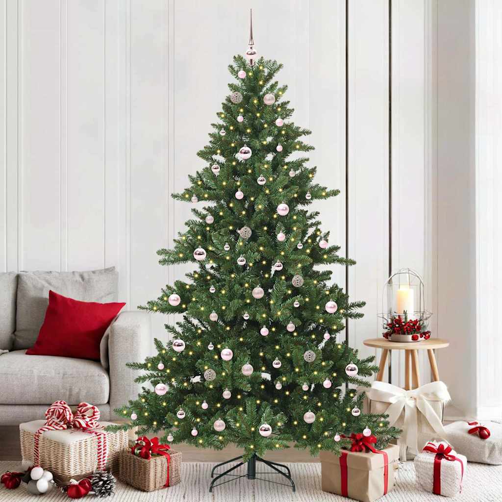 Kunstig sammensatt juletre with LEDs med stativ 210cm PVC