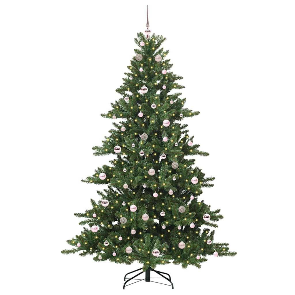 Kunstig sammensatt juletre with LEDs med stativ 210cm PVC