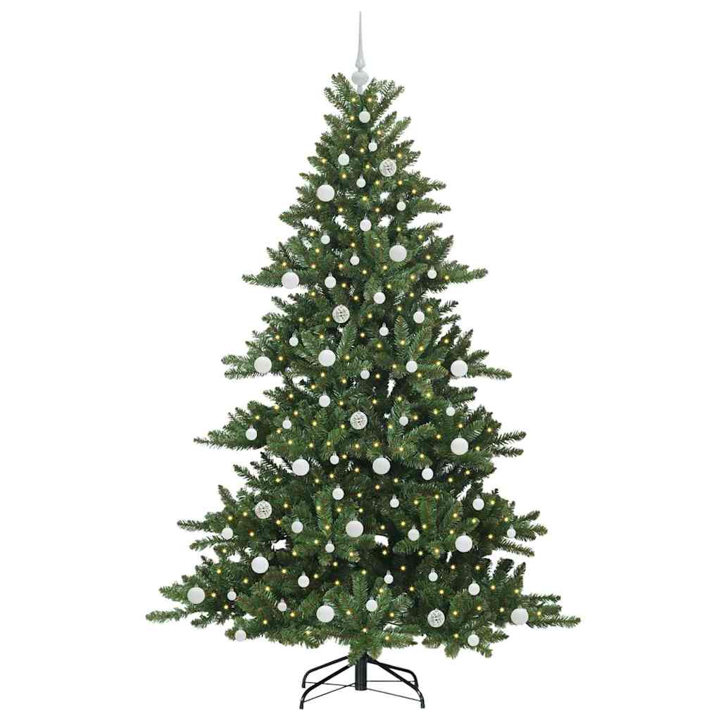 Kunstig sammensatt juletre with LEDs med stativ 210cm PVC