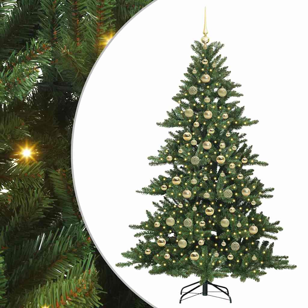 Kunstig sammensatt juletre with LEDs med stativ 210cm PVC