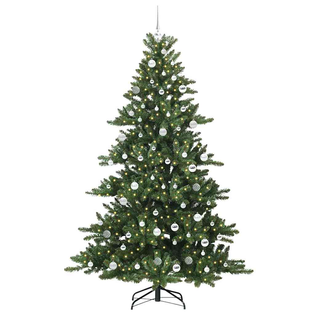 Kunstig sammensatt juletre with LEDs med stativ 210cm PVC