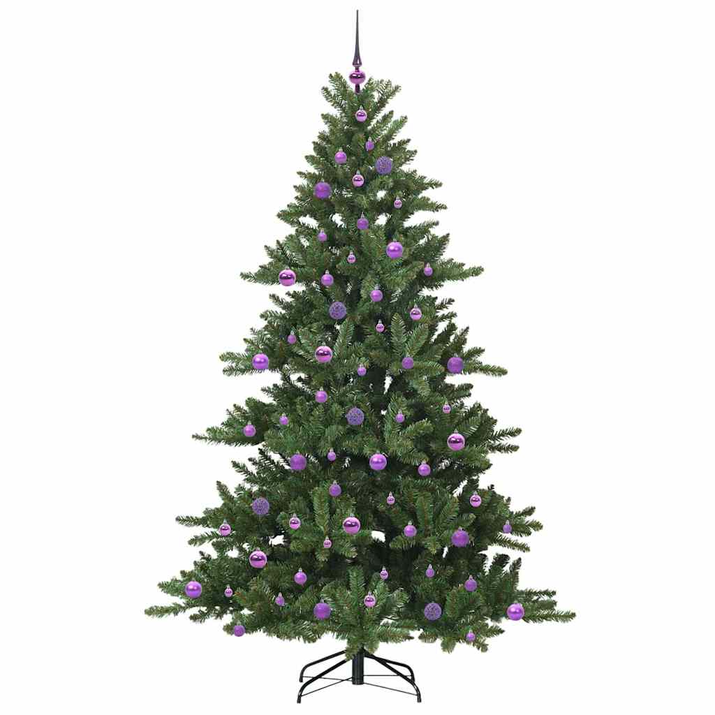 Kunstig sammensatt juletre with LEDs med stativ 210cm PVC