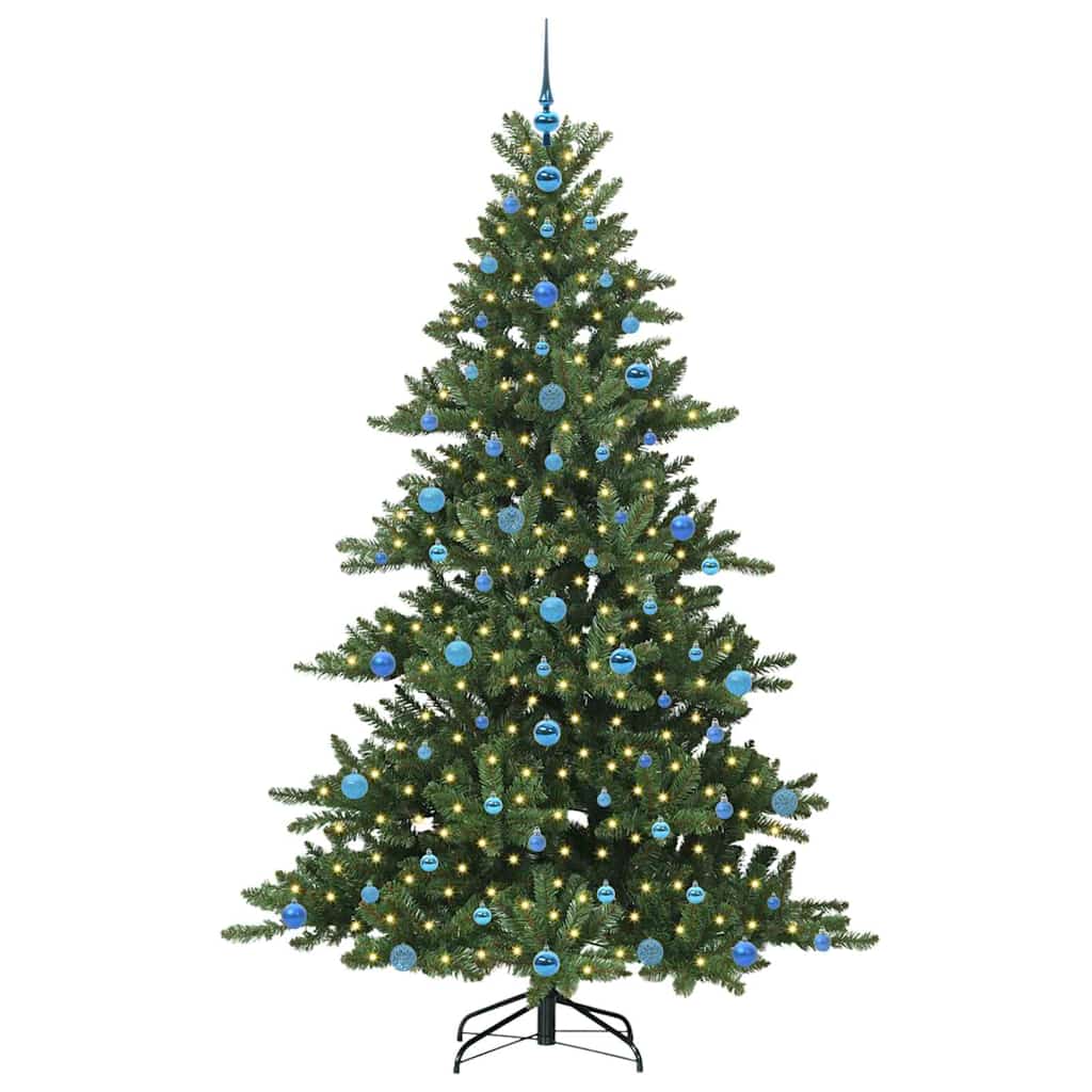 Kunstig sammensatt juletre with LEDs med stativ 210cm PVC