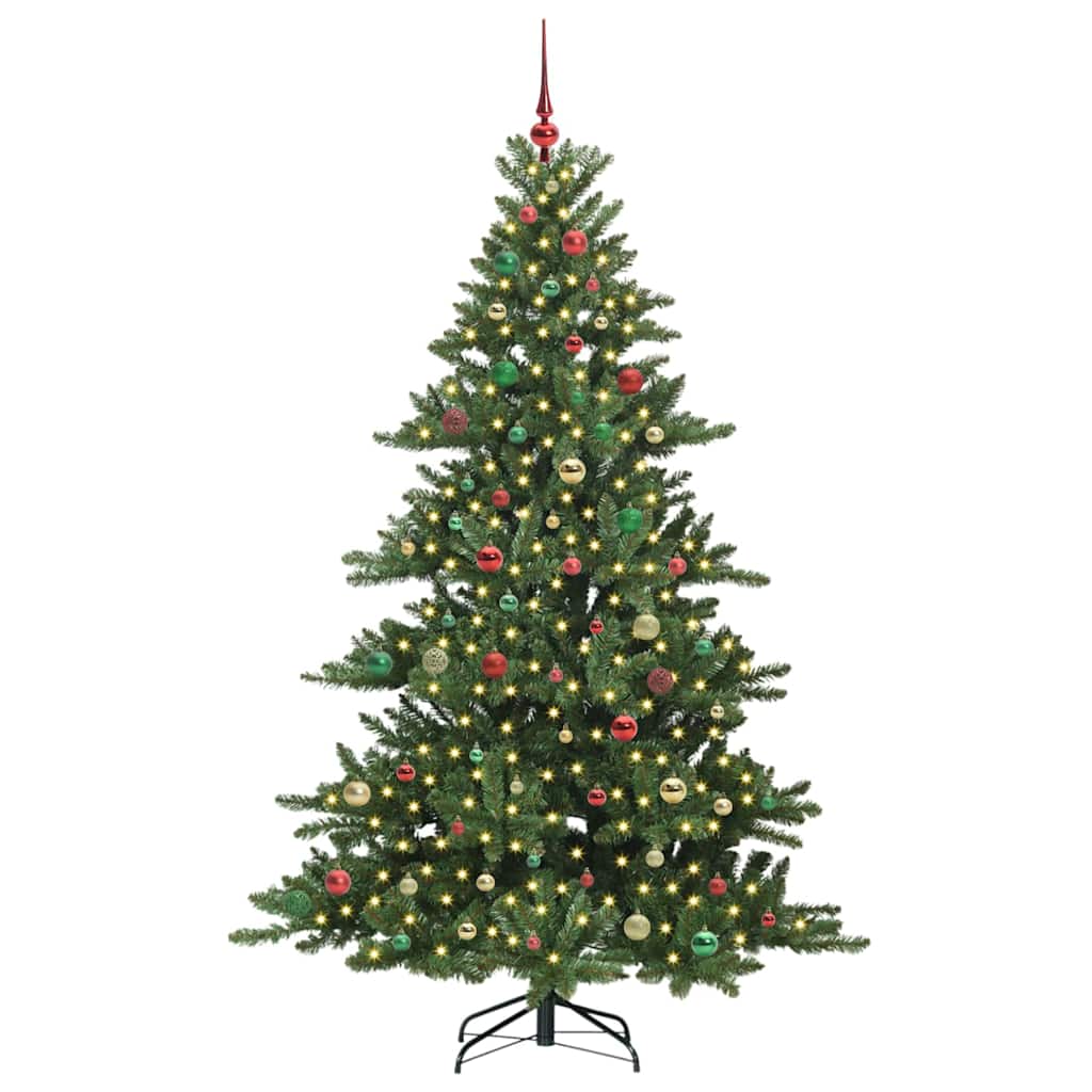 Kunstig sammensatt juletre with LEDs med stativ 210cm PVC