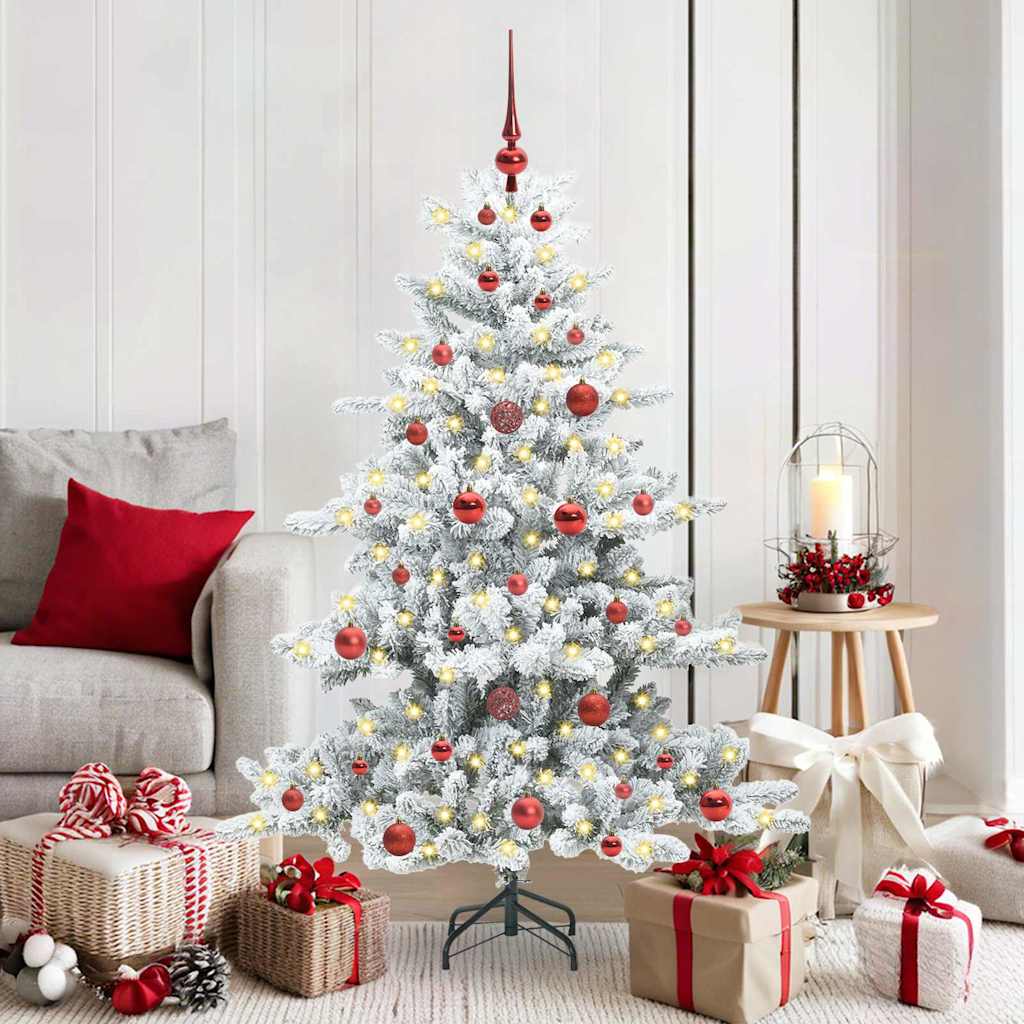 Kunstig sammensatt juletre with LEDs med stativ 150cm PVC