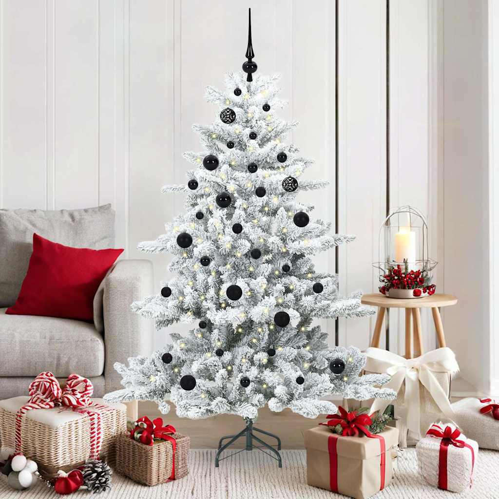Kunstig sammensatt juletre with LEDs med stativ 150cm PVC