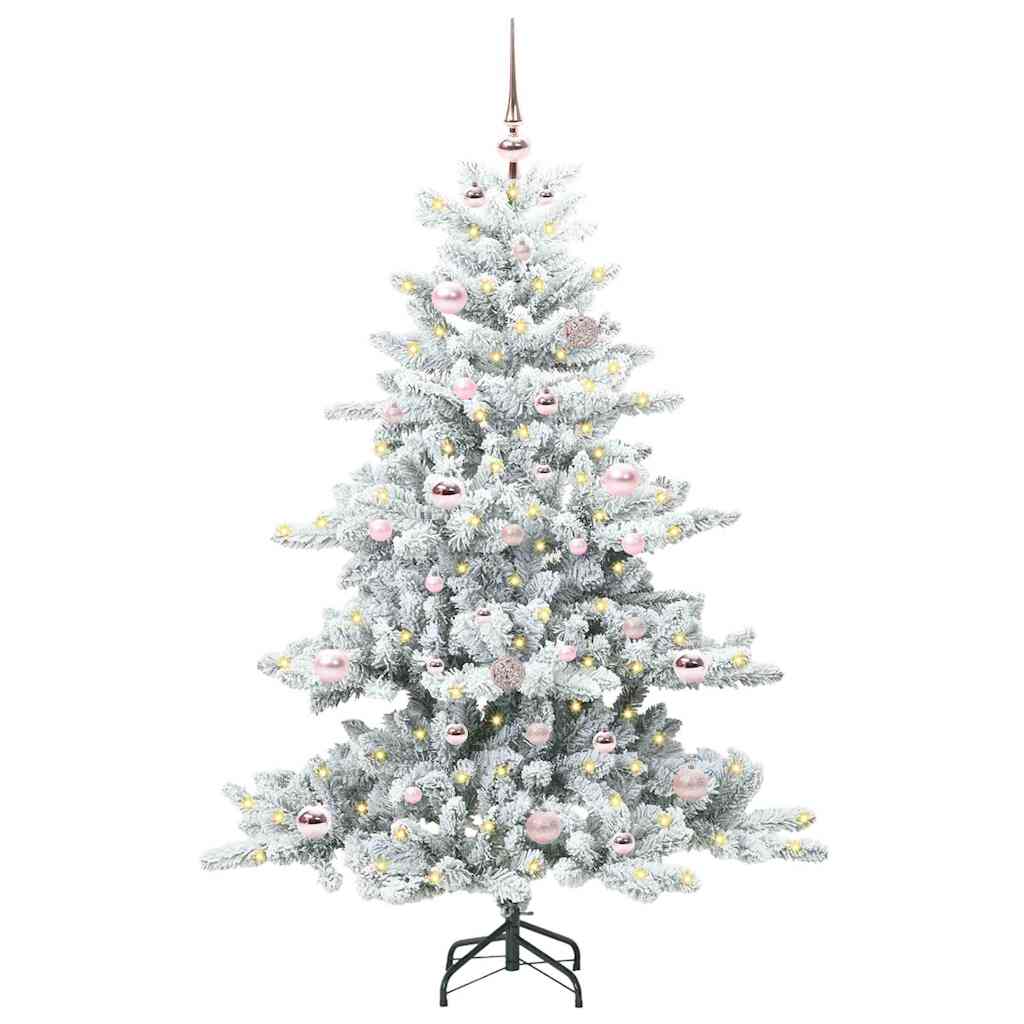 Kunstig sammensatt juletre with LEDs med stativ 150cm PVC