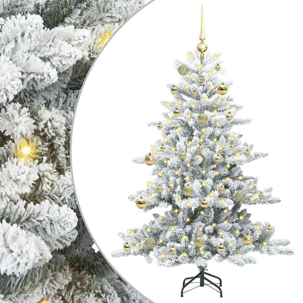 Kunstig sammensatt juletre with LEDs med stativ 150cm PVC