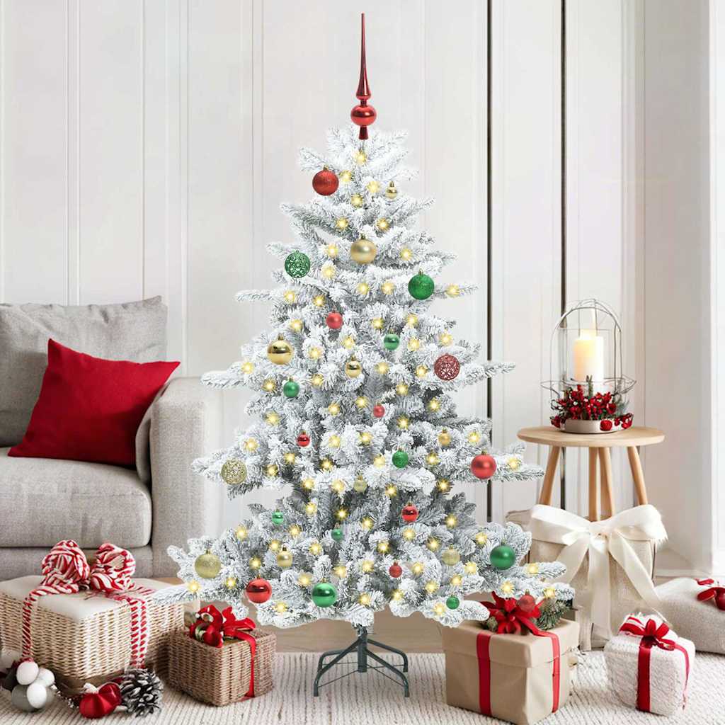 Kunstig sammensatt juletre with LEDs med stativ 150cm PVC