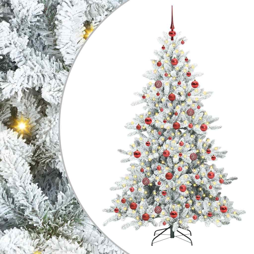 Kunstig sammensatt juletre with LEDs med stativ 180cm PVC