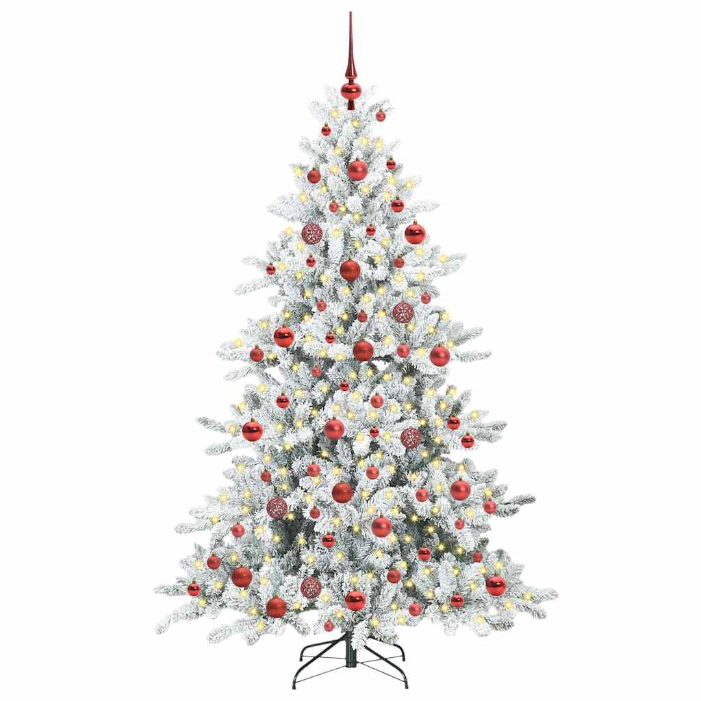 Kunstig sammensatt juletre with LEDs med stativ 180cm PVC