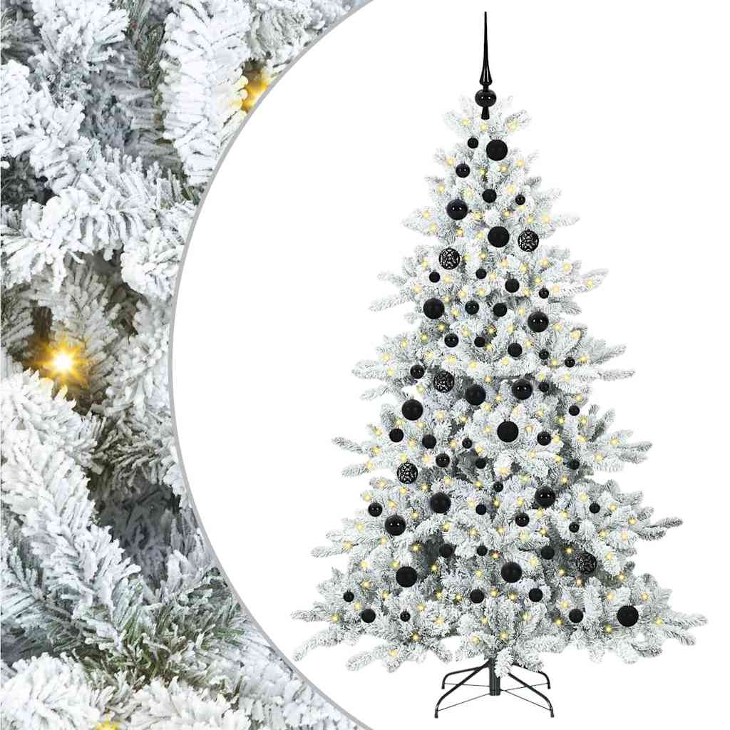 Kunstig sammensatt juletre with LEDs med stativ 180cm PVC