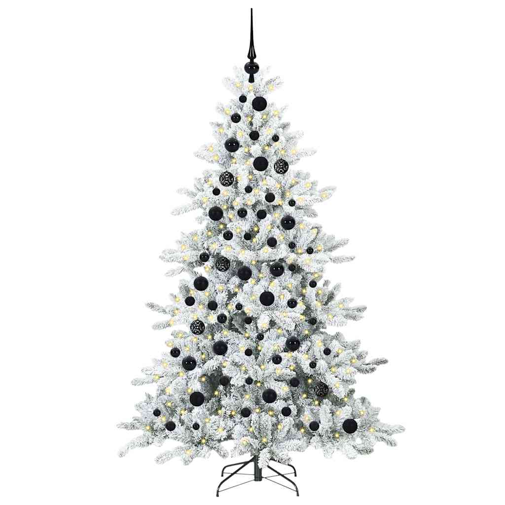 Kunstig sammensatt juletre with LEDs med stativ 180cm PVC