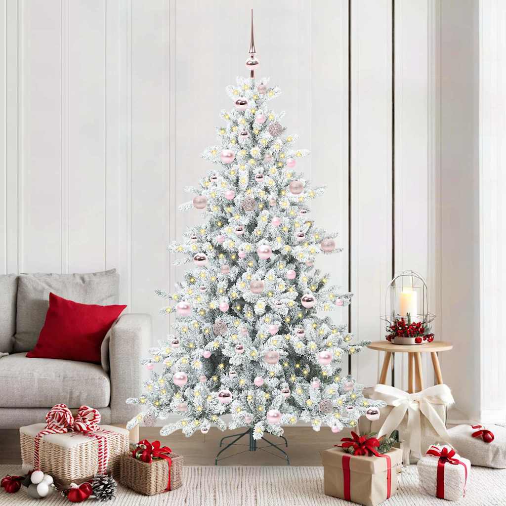 Kunstig sammensatt juletre with LEDs med stativ 180cm PVC