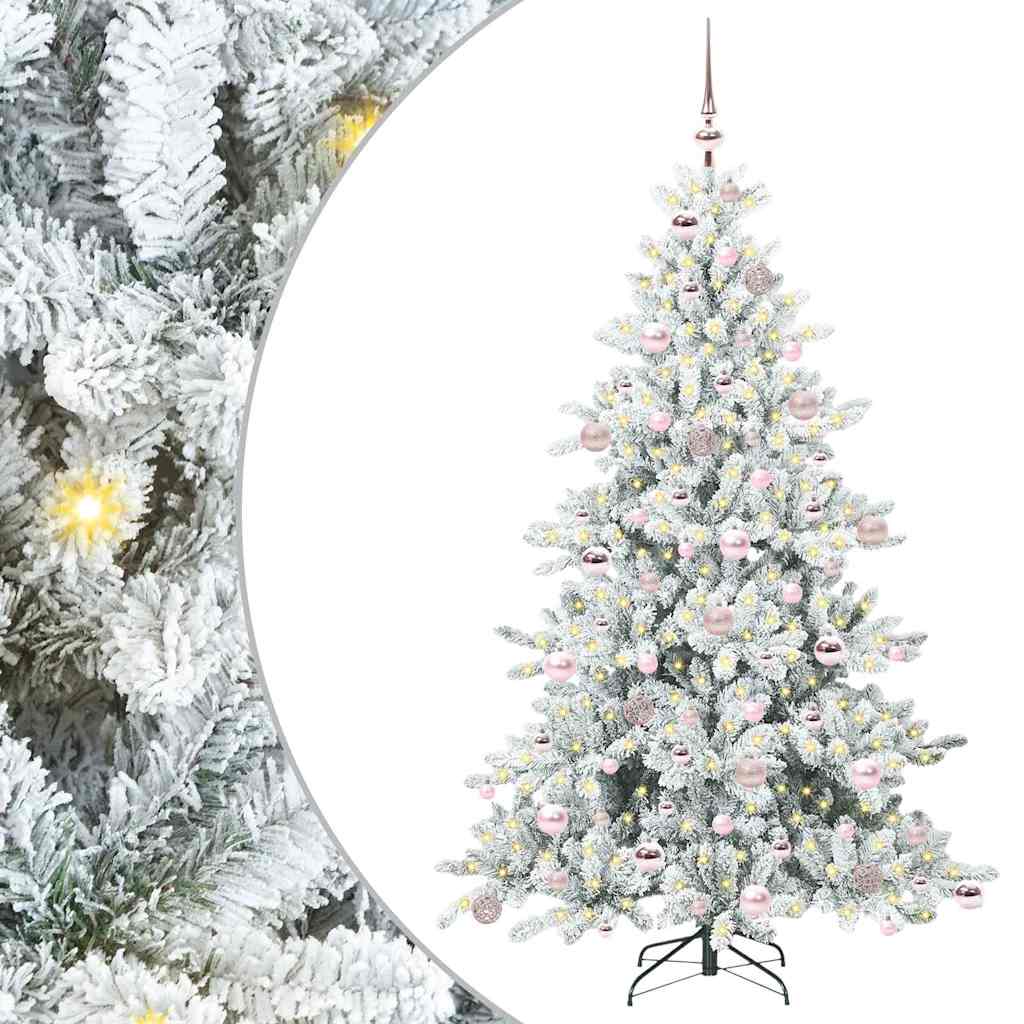 Kunstig sammensatt juletre with LEDs med stativ 180cm PVC