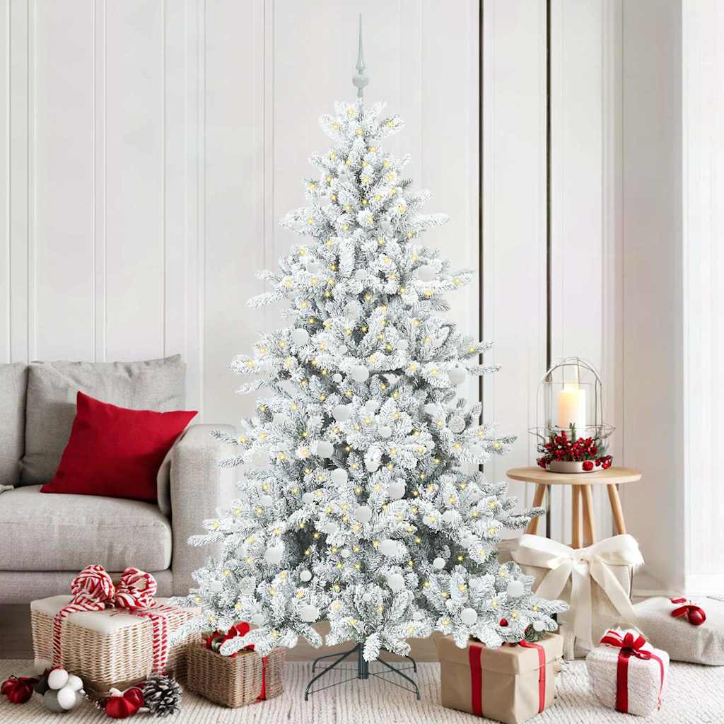 Kunstig sammensatt juletre with LEDs med stativ 180cm PVC