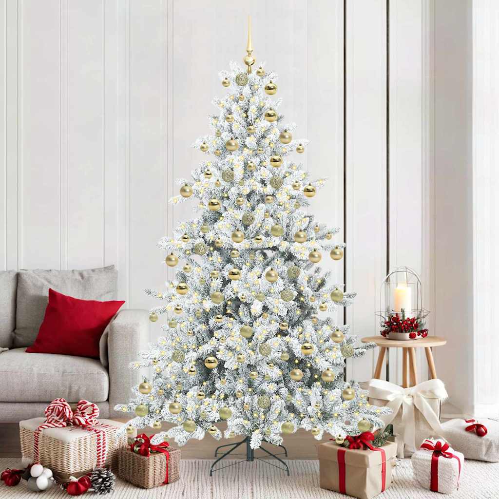 Kunstig sammensatt juletre with LEDs med stativ 180cm PVC