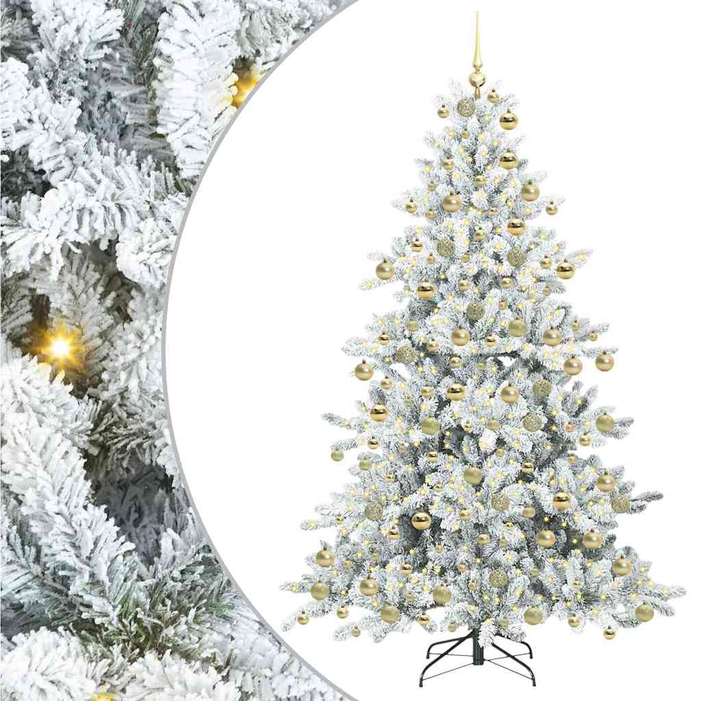 Kunstig sammensatt juletre with LEDs med stativ 180cm PVC