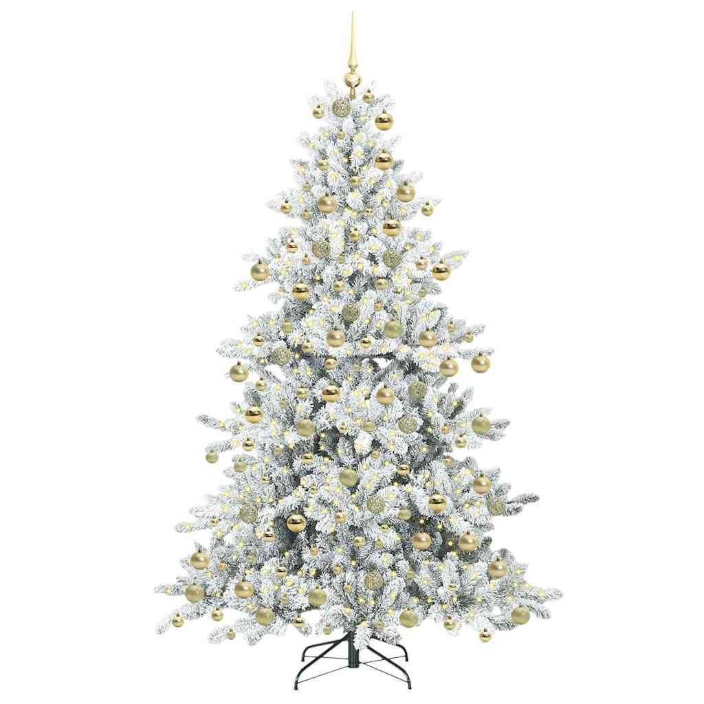 Kunstig sammensatt juletre with LEDs med stativ 180cm PVC