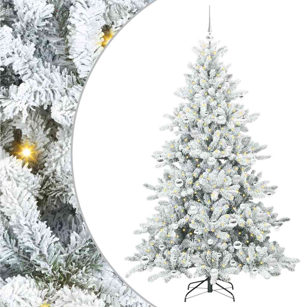 Kunstig sammensatt juletre with LEDs med stativ 180cm PVC