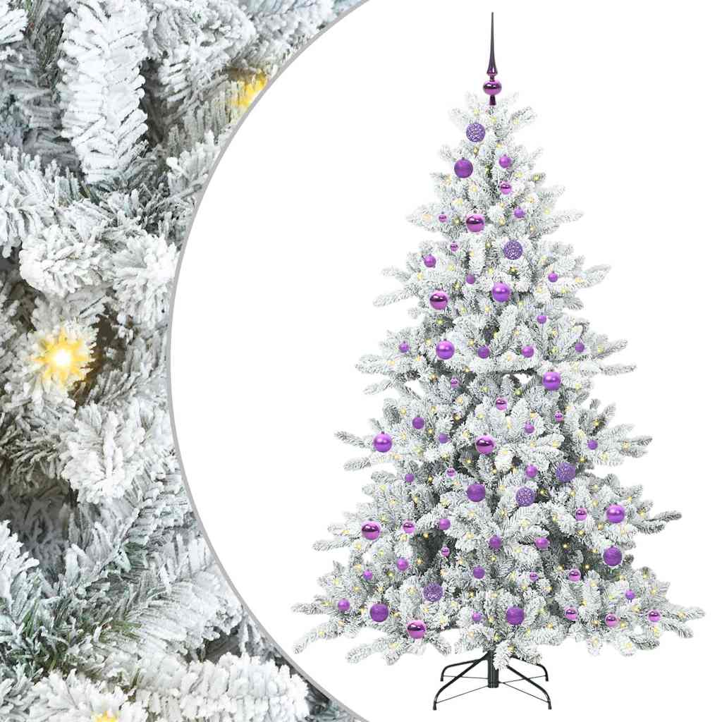 Kunstig sammensatt juletre with LEDs med stativ 180cm PVC