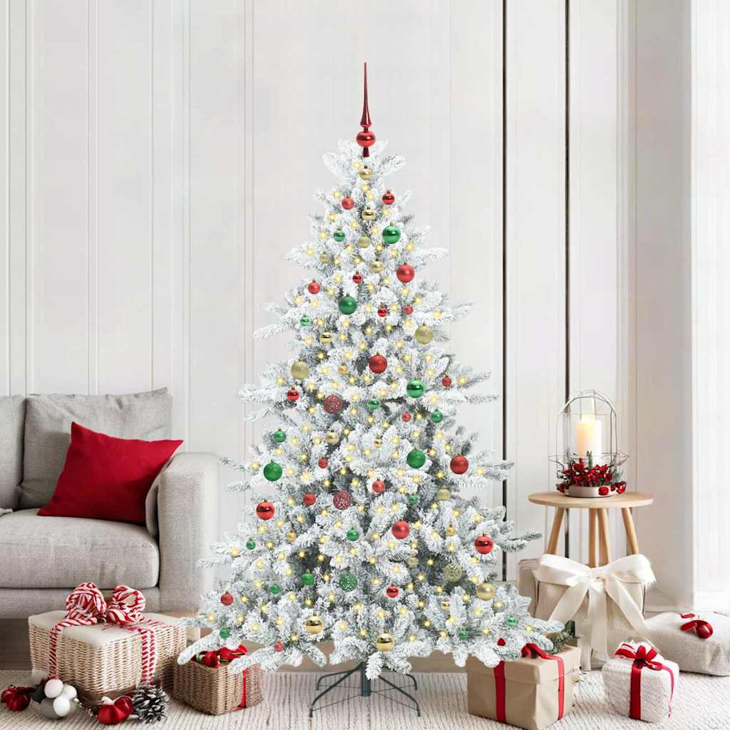 Kunstig sammensatt juletre with LEDs med stativ 180cm PVC