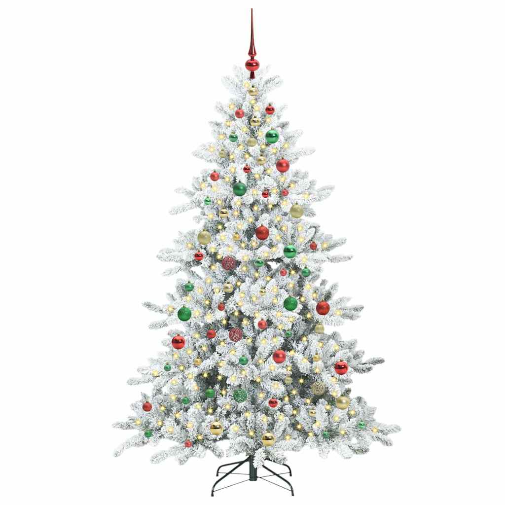 Kunstig sammensatt juletre with LEDs med stativ 180cm PVC