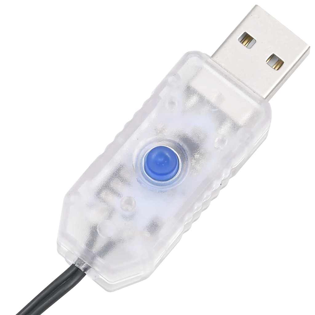Kunstig sammensatt juletre med 300 LED-er Hvit 210 cm PVC