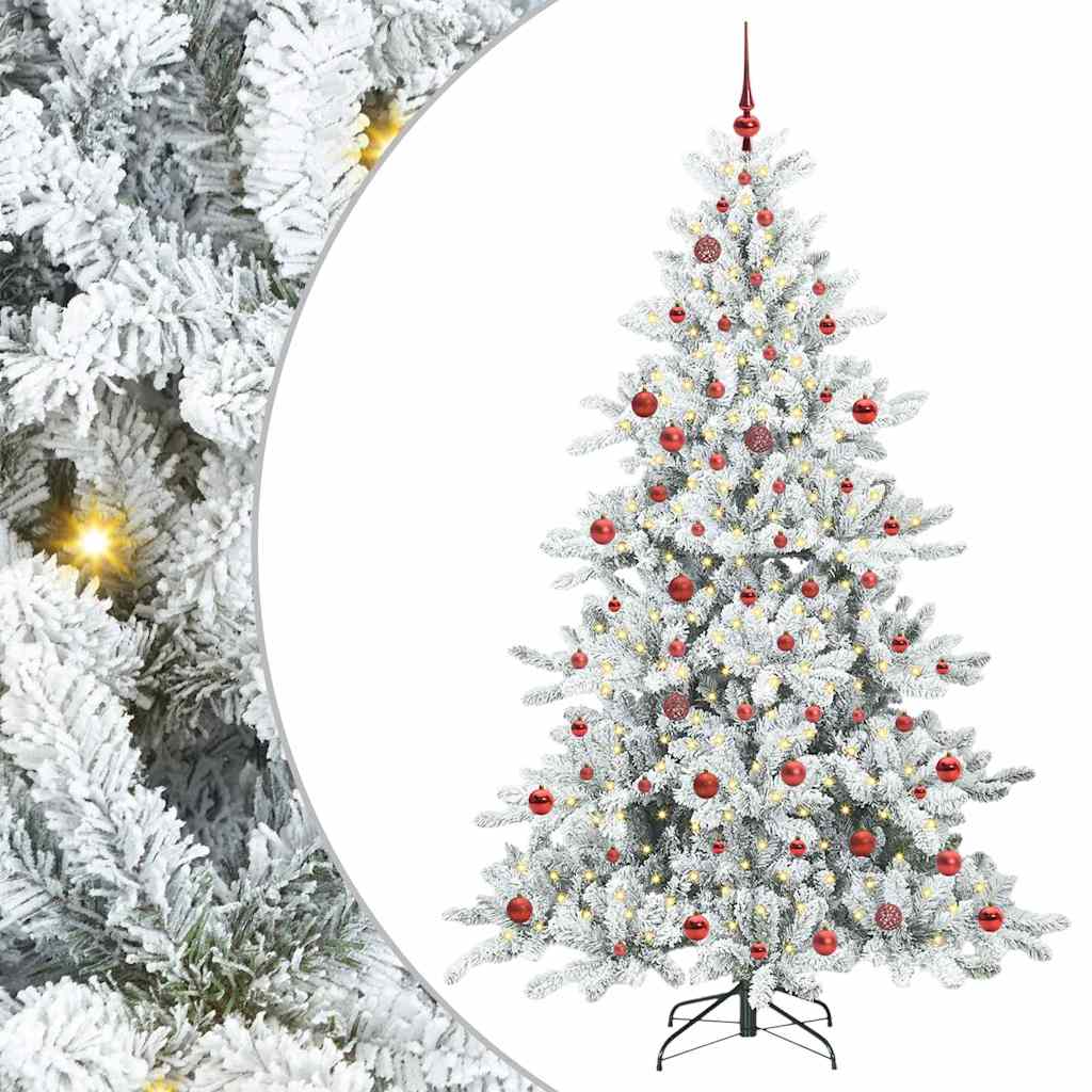 Kunstig sammensatt juletre with LEDs med stativ 210cm PVC