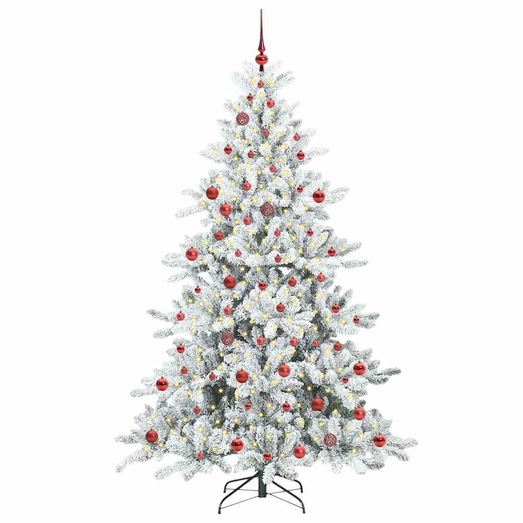 Kunstig sammensatt juletre with LEDs med stativ 210cm PVC