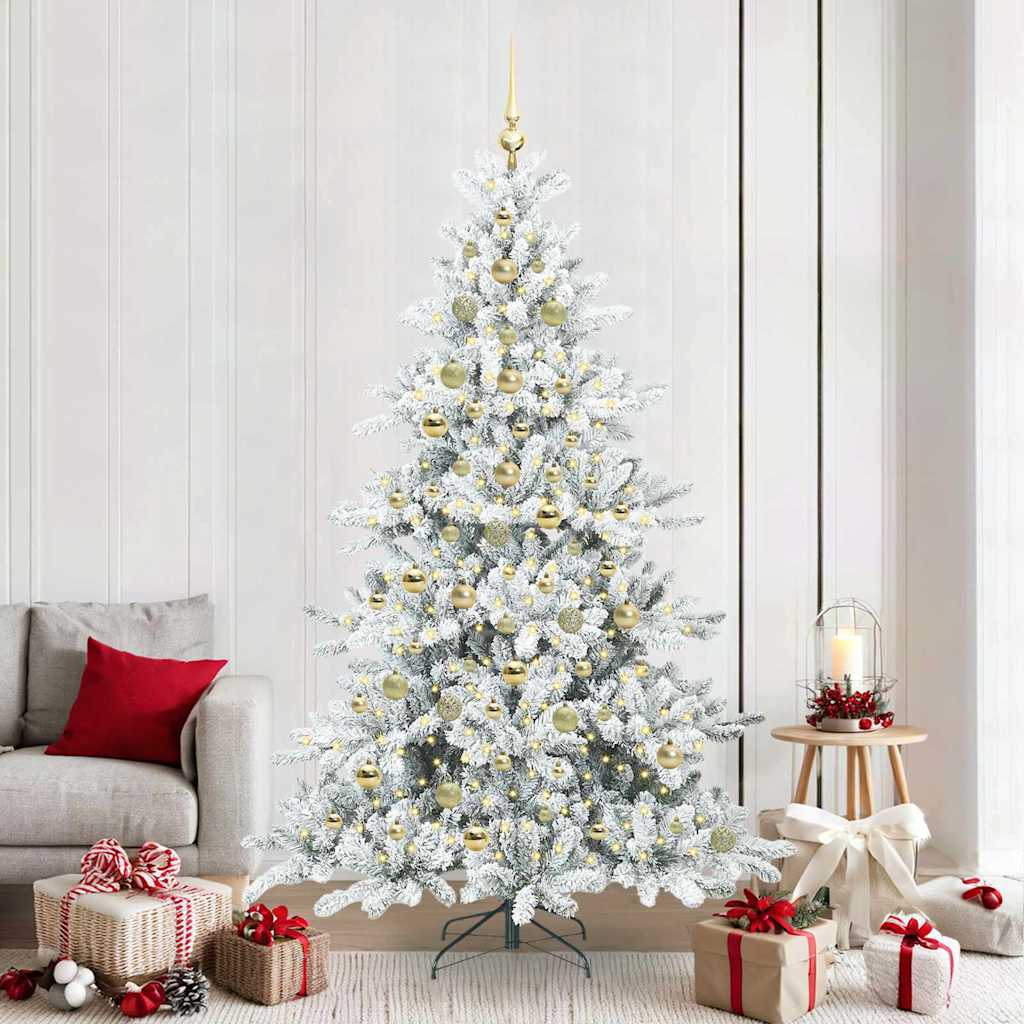 Kunstig sammensatt juletre with LEDs med stativ 210cm PVC
