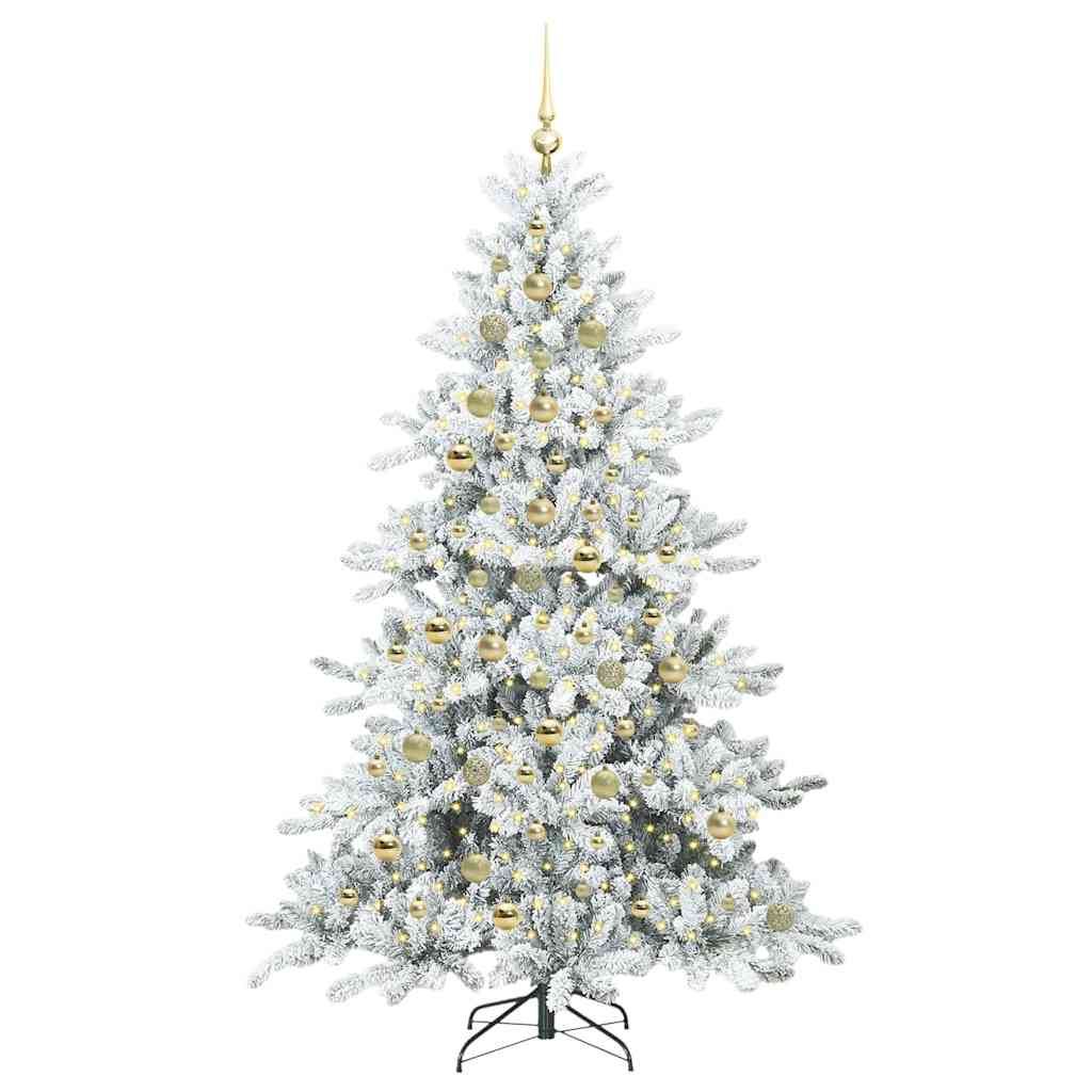 Kunstig sammensatt juletre with LEDs med stativ 210cm PVC