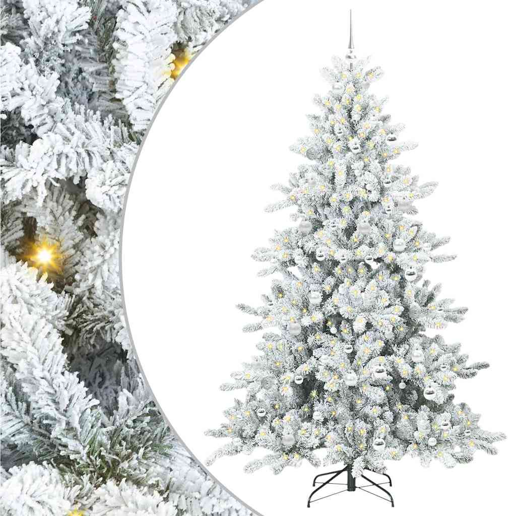 Kunstig sammensatt juletre with LEDs med stativ 210cm PVC