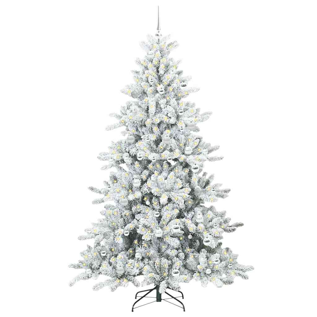 Kunstig sammensatt juletre with LEDs med stativ 210cm PVC
