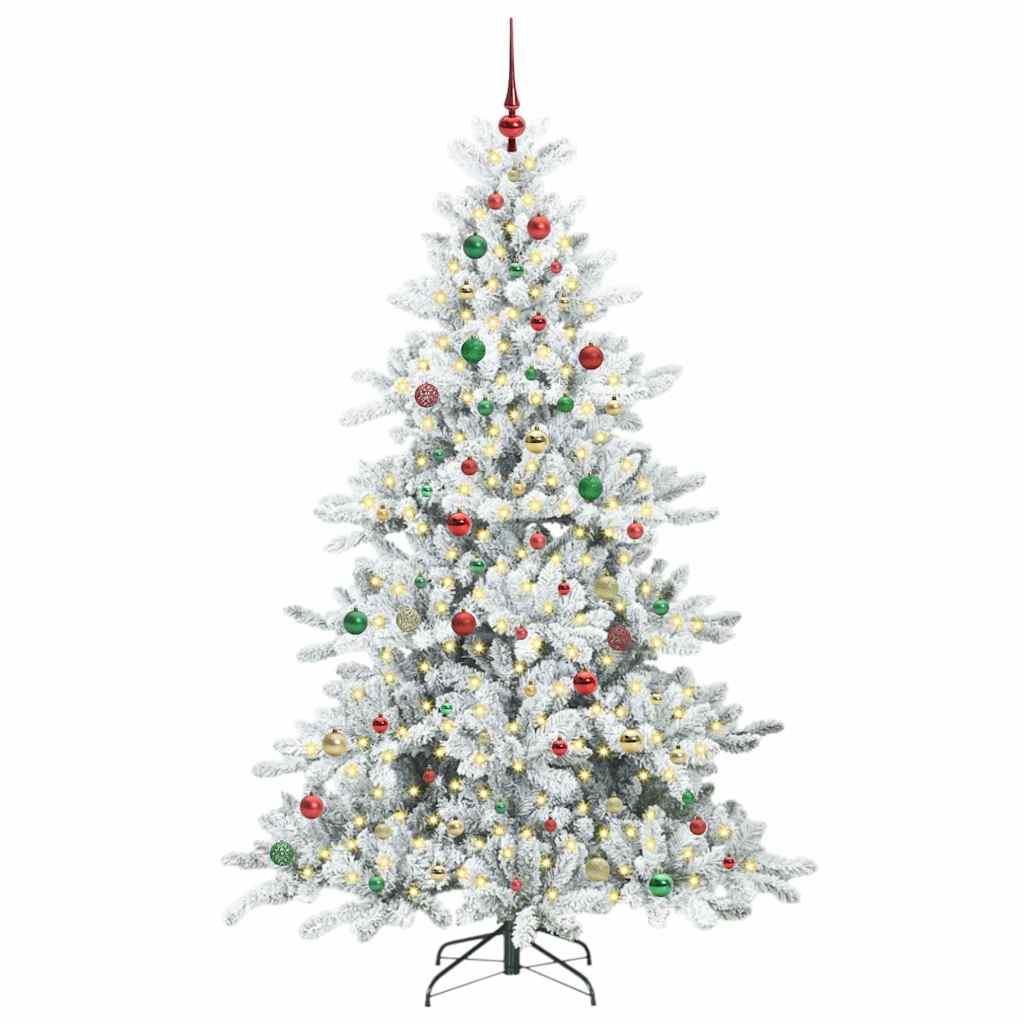 Kunstig sammensatt juletre with LEDs med stativ 210cm PVC