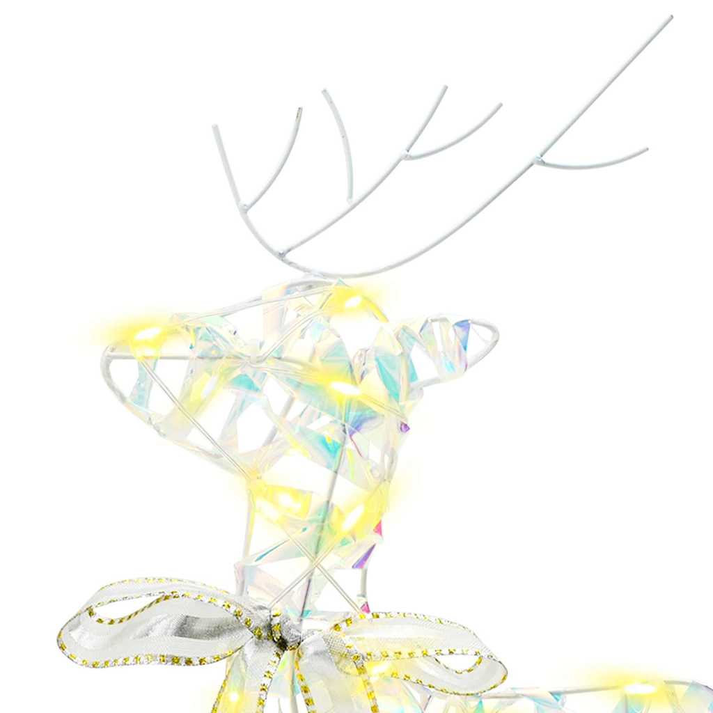 LED Reinsdyr med 80 LED 4 pcs Flerfarget 64 x 42 x 15 cm PET