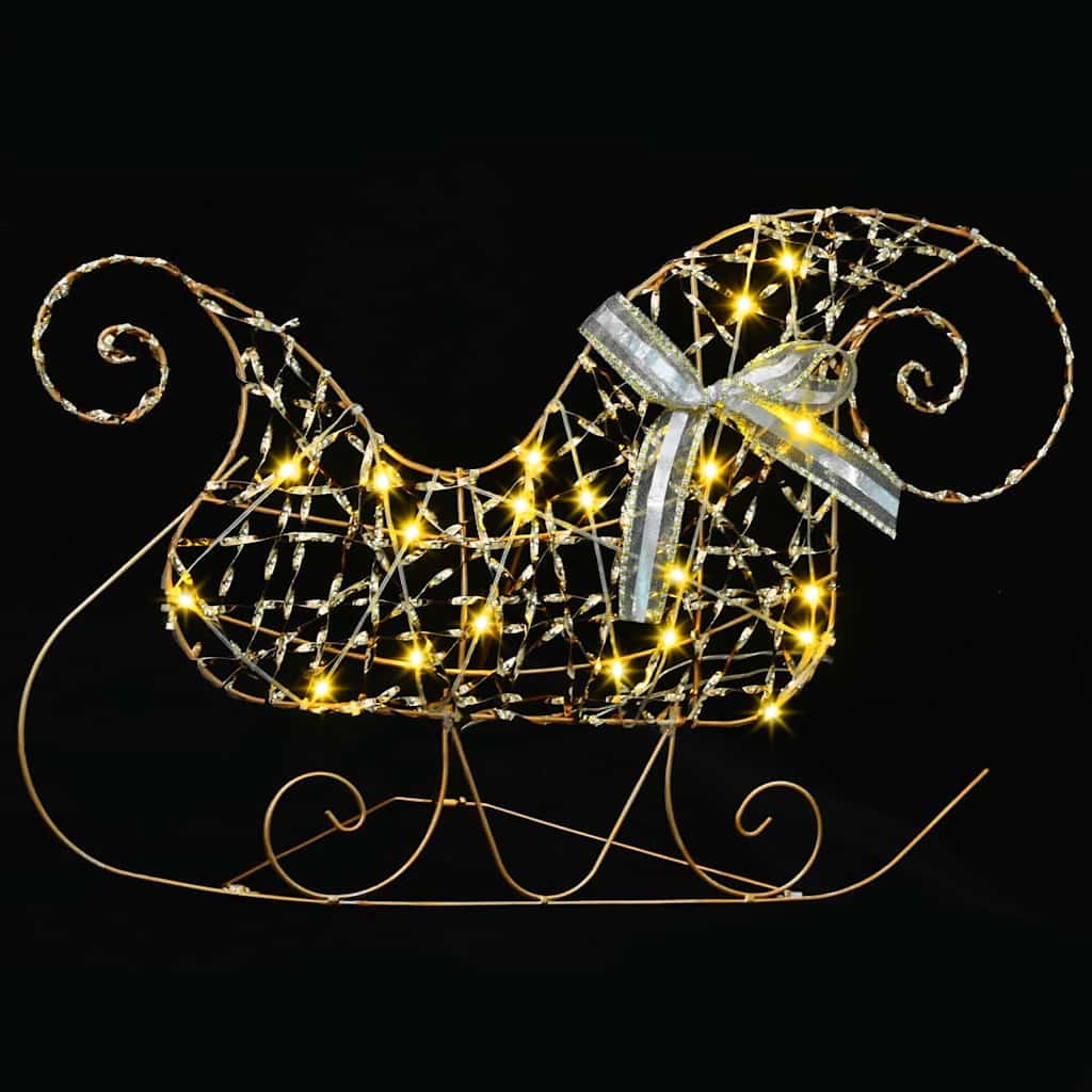 LED Reinsdyr med 40 LED 5 pcs Gull PET